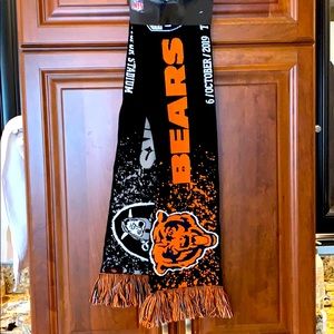 NWT Chicago Bears VS Raiders limited edition scarf